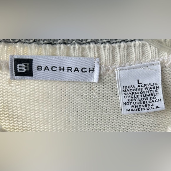 Vintage Bachrach Black and White Patchwork Sweater - Picture 6 of 6